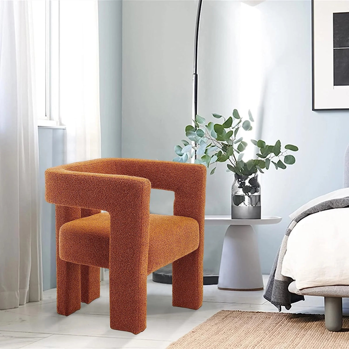 Boucle Upholstered Dining Chair Set of 2 E5388
