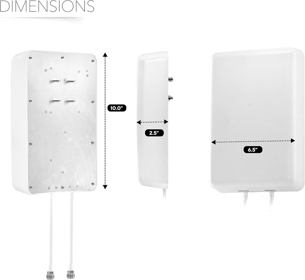 4G LTE Wide Band MIMO Panel Antenna Kit with SMA Adapters I444343