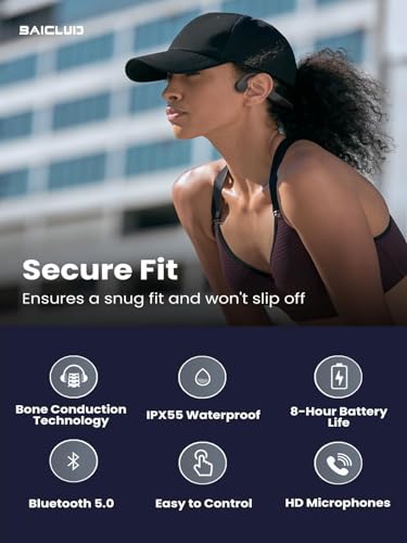 Bone Conduction Open-Ear Wireless Bluetooth Headphones with Microphones H78504