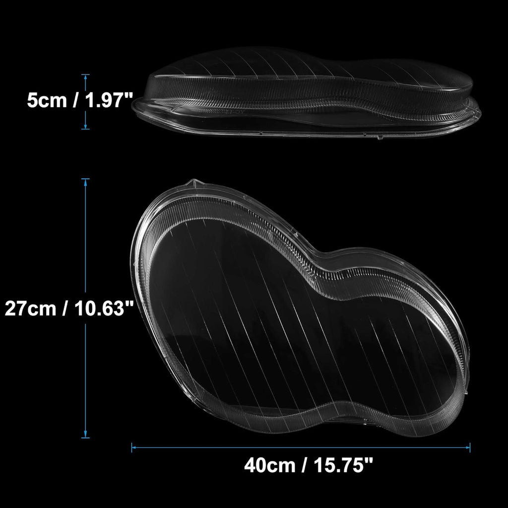 1 Pair Car Front Headlight Headlamp Lens Cover PC Shell P5655