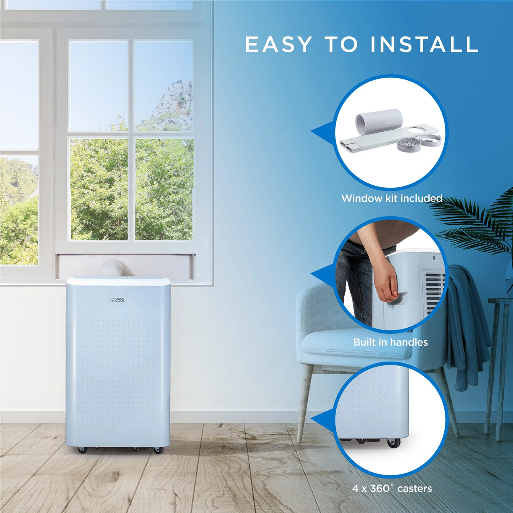 Portable Air Conditioner Dehumidifier & Fan 6,350 BTU Light Blue V5688