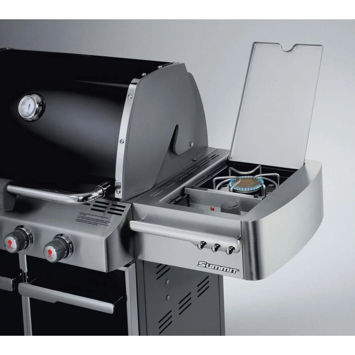 Black Natural Gas Grill with Rotisserie E646