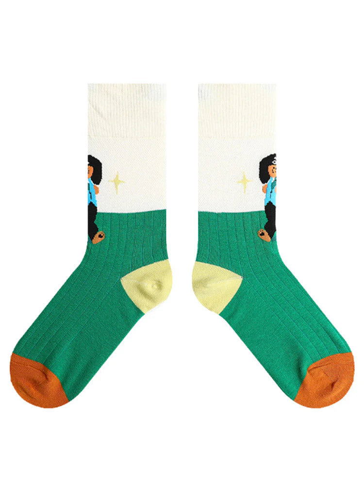 Cartoon Puppy Pattern Socks E246236