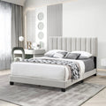 Queen Size Upholstered Platform Bed Frame with Headboard T77829