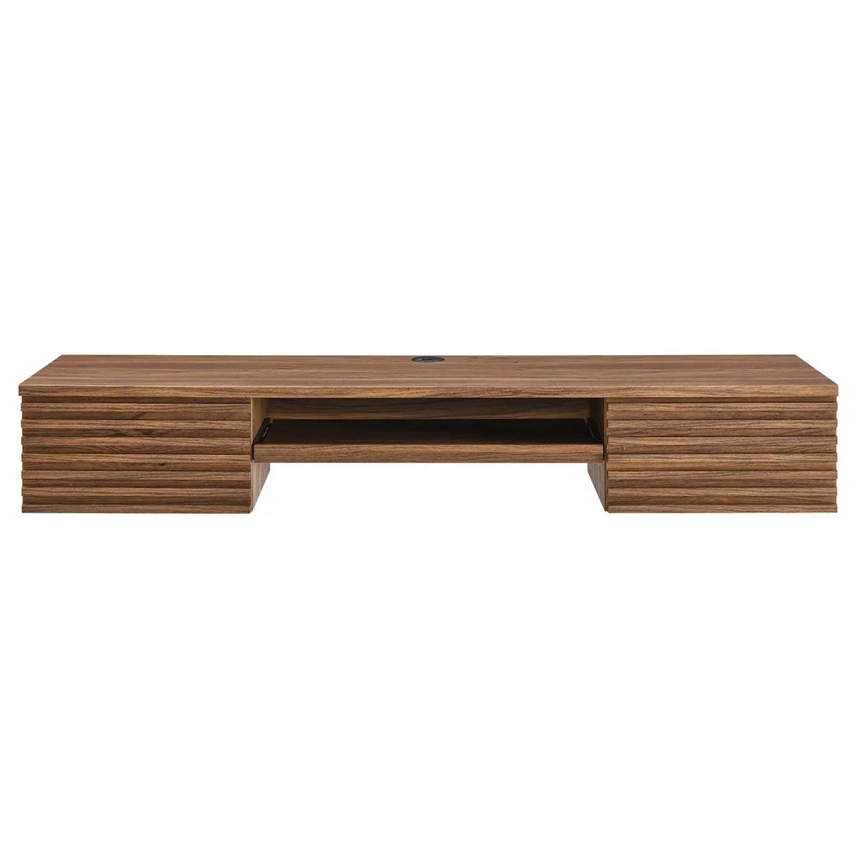 Wall Mount Wood Office Desk in Walnut Q773