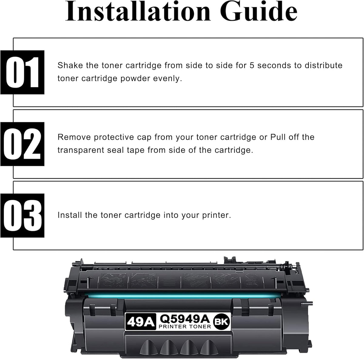 Black 2-Pack Compatible 49A Toner Cartridge B667