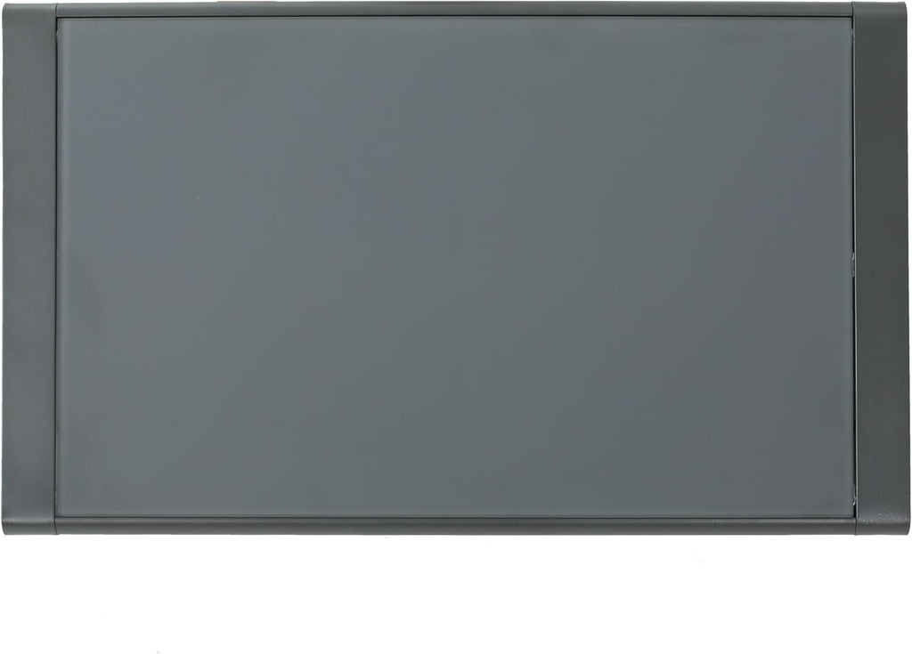 Grey Aluminum Outdoor Coffee Table with Tempered Glass Top I94452