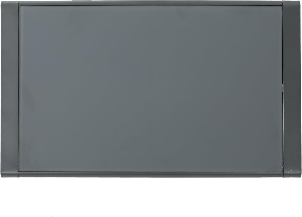Grey Aluminum Outdoor Coffee Table with Tempered Glass Top I94452