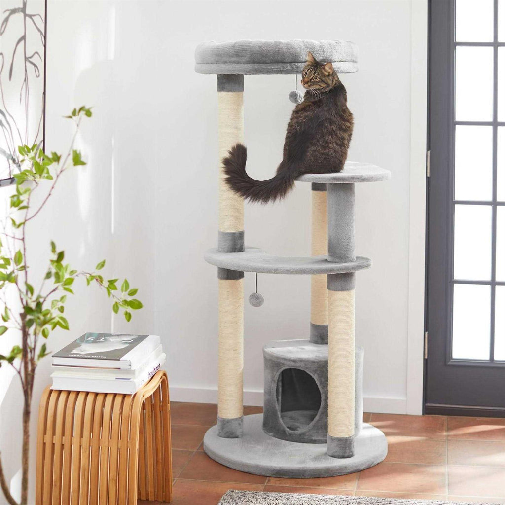 59.5-in Faux Fur Cat Tree Condo F70273
