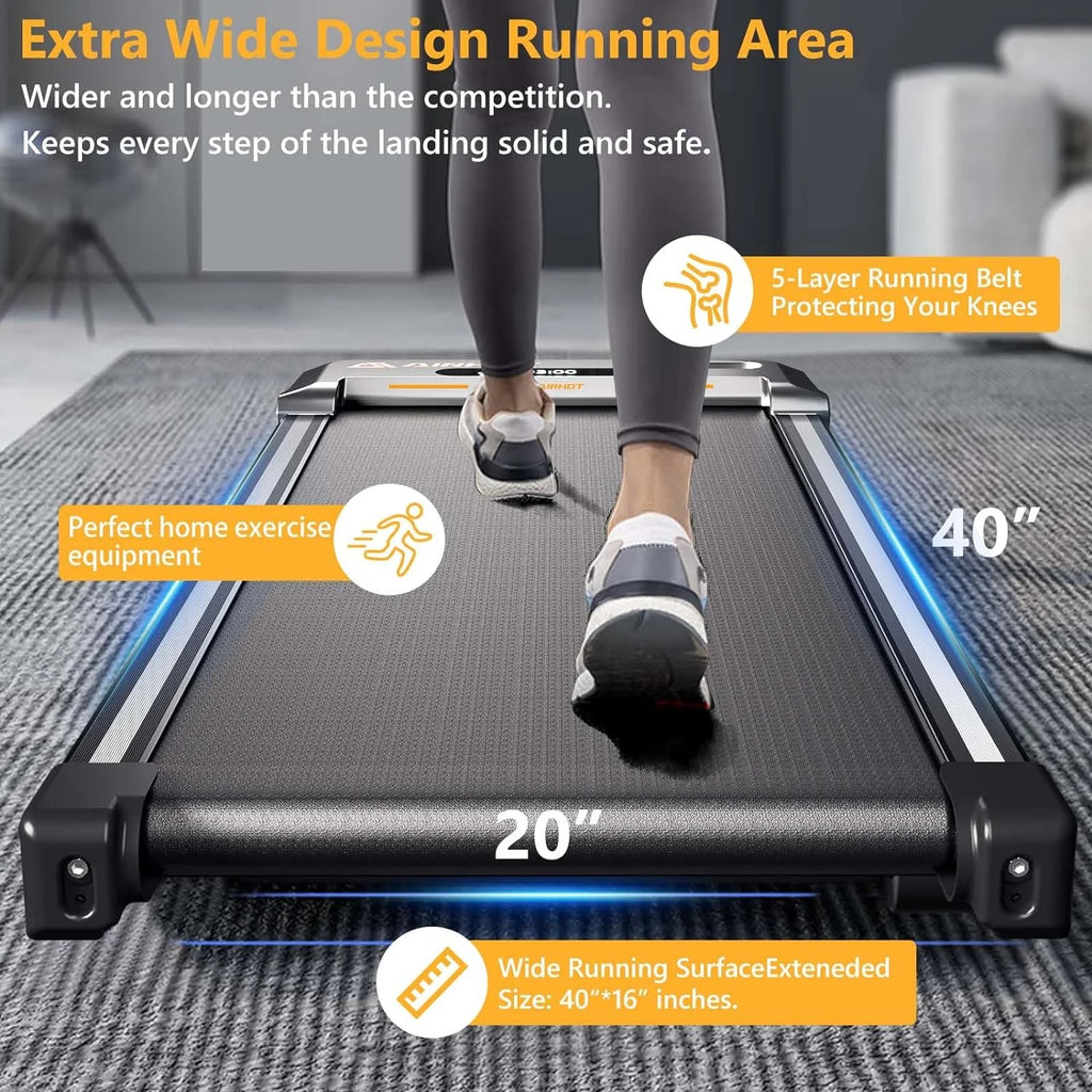 Under Desk Treadmill 2 in 1 Black P984396