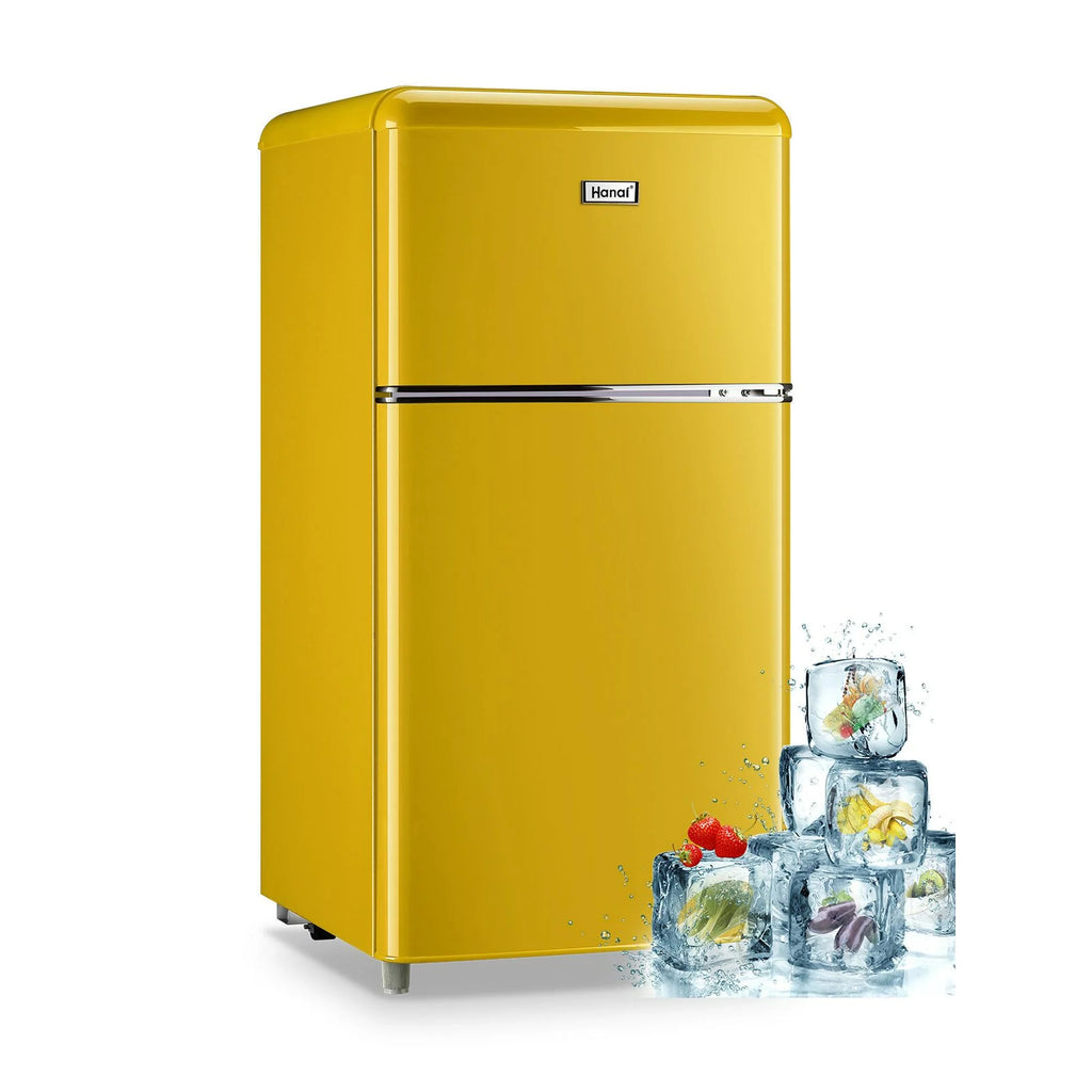 3.2 Cu.ft 2 Door Mini Refrigerator with Adjustable Glass Shelves X8023
