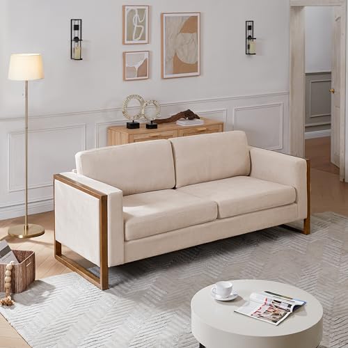 Taupe Beige Upholstered 3-Seater Sofa E740