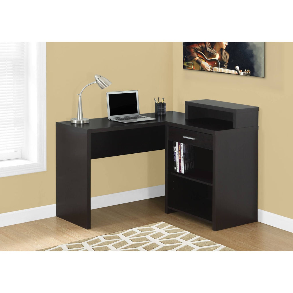 Cappuccino Corner Computer Desk with Storage Z207591