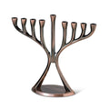 Chrome-Plated Aluminum Menorah Antique Copper Finish O895701