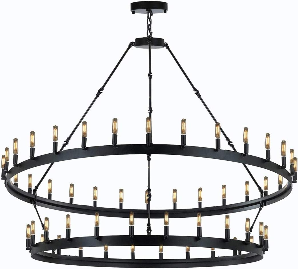 Wrought Iron Vintage Chandelier V8733