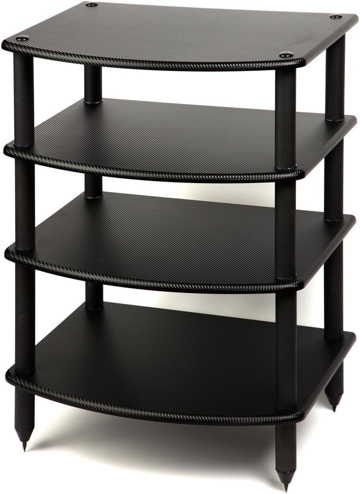 Black Five Shelf Audio Rack Media Stand M19884