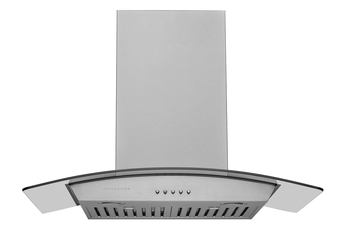 30 Inch Wall Mount Range Hood with Tempered Glass in Stainless Steel B5258