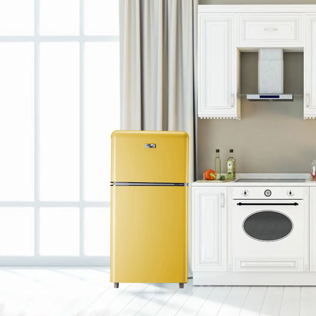 3.2 Cu.ft 2 Door Mini Refrigerator with Adjustable Glass Shelves X8023