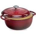 7.5 Quart Enamel Cast-Iron Round Dutch Oven J6873