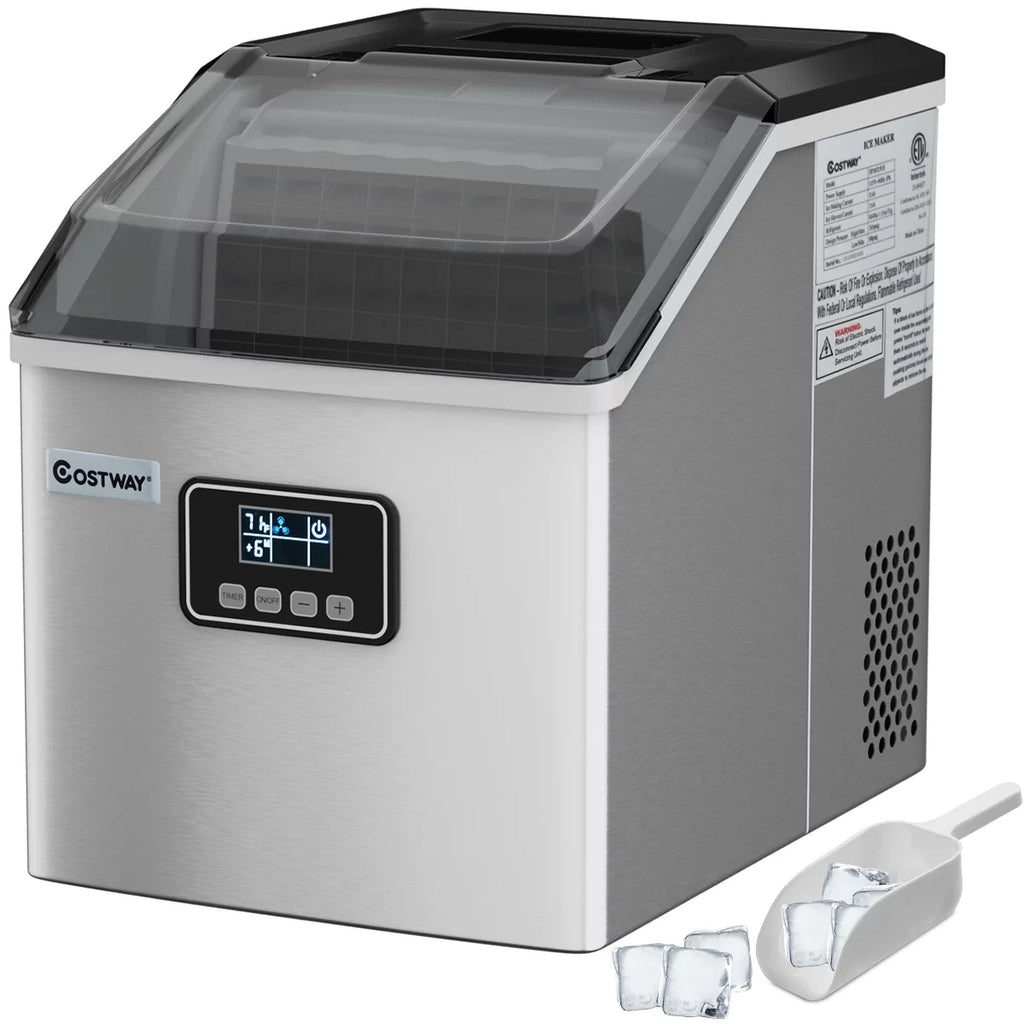 Stainless Steel Countertop Ice Maker Machine with LCD Display E522