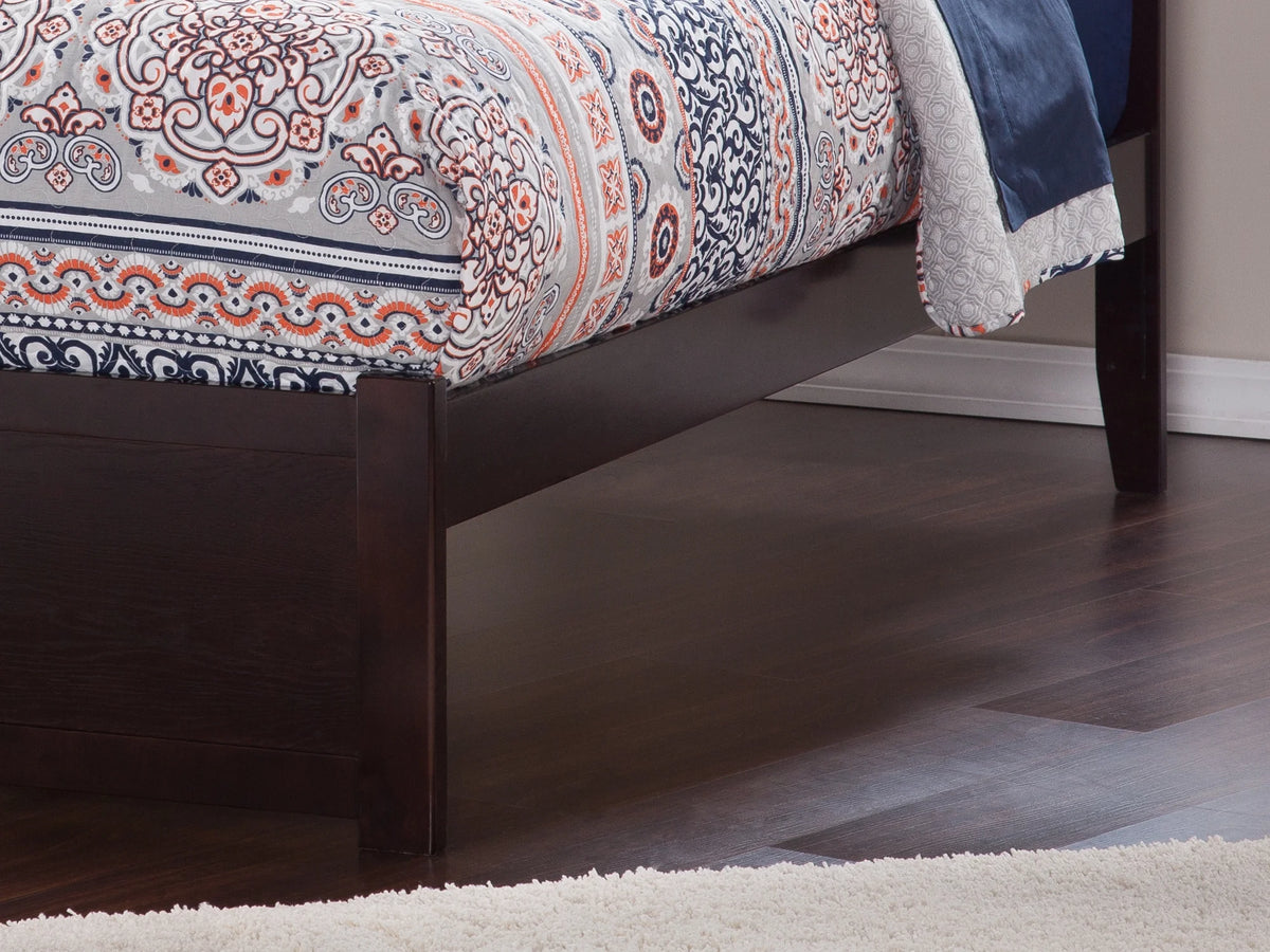 Full Platform Bed with Trundle Bed in Espresso N7828