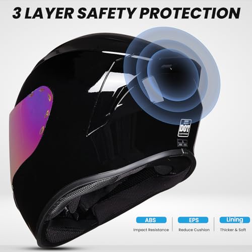 Full Face Motorcycle Helmet with Tinted Visor D89381