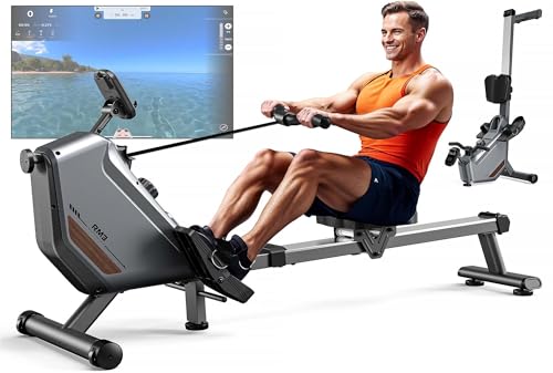 Quiet Magnetic Rowing Machine with Bluetooth and 360lb Weight Capacity Q1780