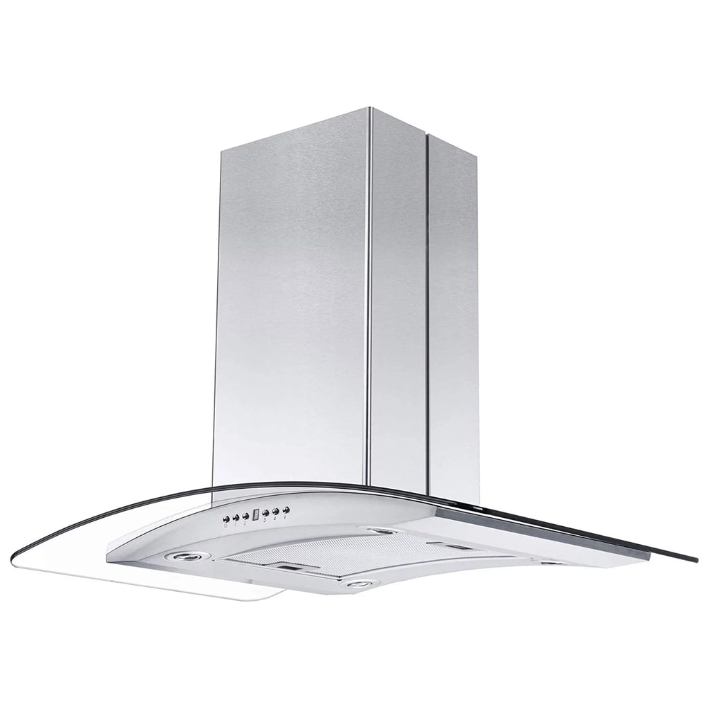 36" Island Ceiling Mount Range Hood Stainless Steel Glass R758872