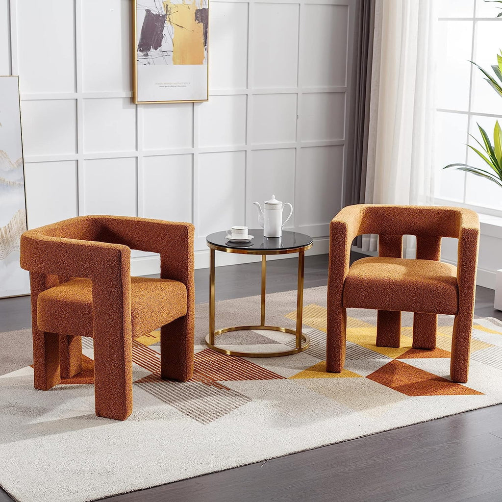 Boucle Upholstered Dining Chair Set of 2 E5388