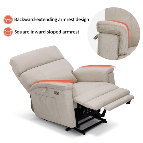 Dark Grey Power Lift Recliner Chair with Massage and Dual Heating K401561