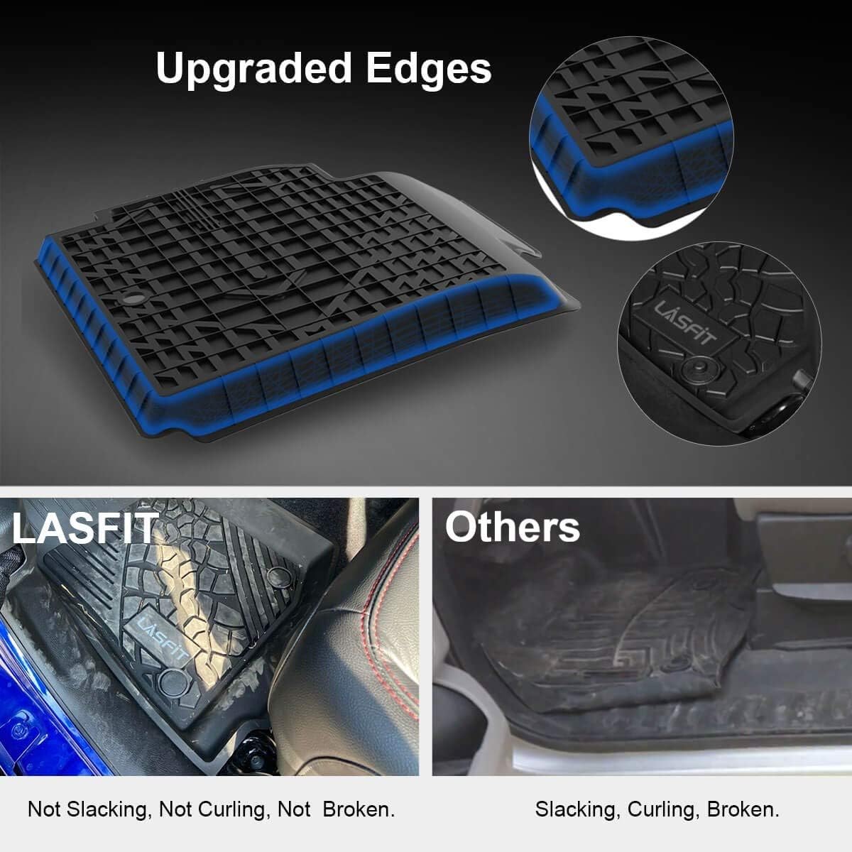 Black TPE Car Floor Liners Front & Rear E873595