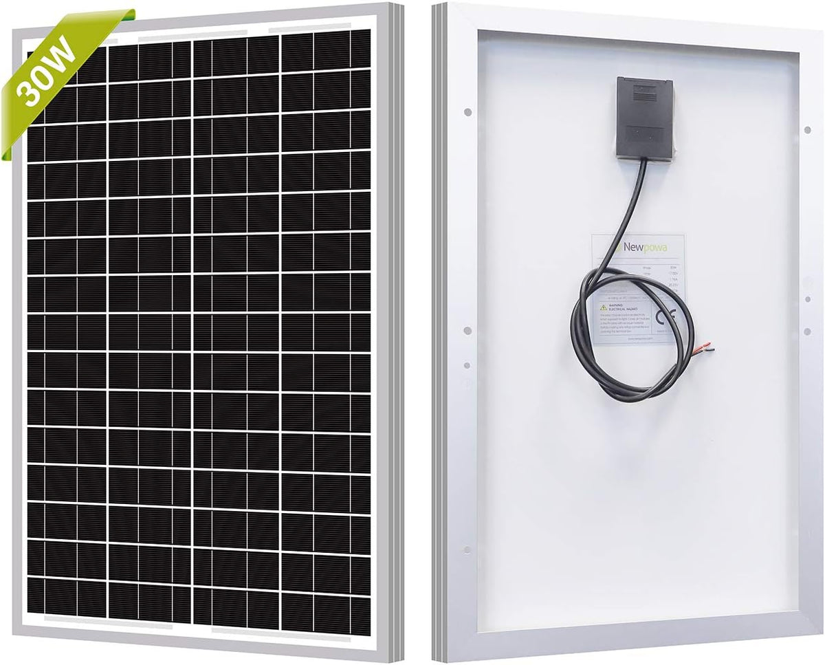 30W Monocrystalline Solar Panel 24V Pack of 2 H40514