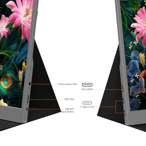 15.6inch 1080P FHD HDR IPS Portable Gaming Monitor with Smart Cover A874