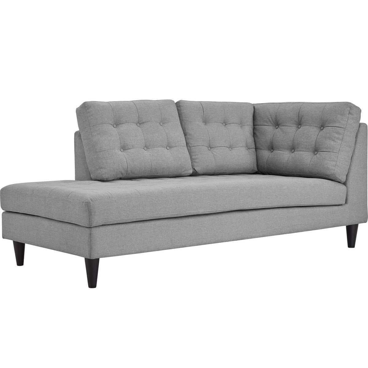 Light Gray Upholstered Fabric Sectional K3323