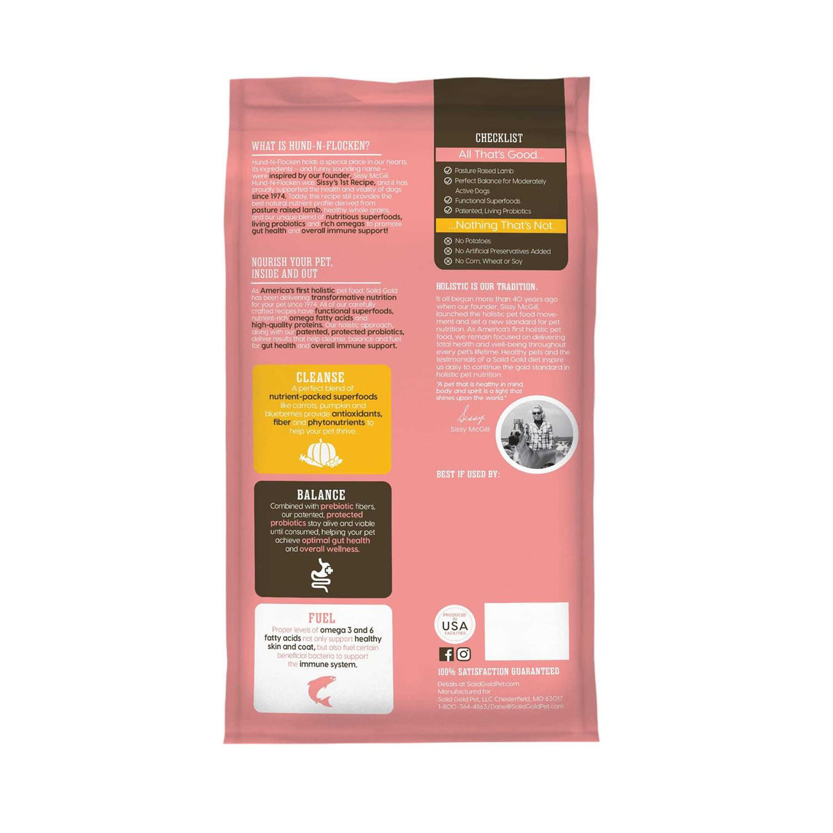 Solid Gold Hund-Flocken Dry Dog Food Lamb M9953