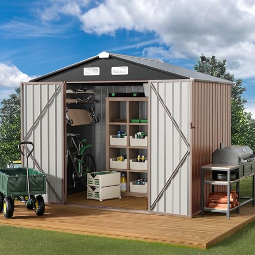 8x6 FT Outdoor Metal Storage Shed M9729