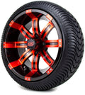 Black/Red Low Profile Tire and Wheel Combo U44714