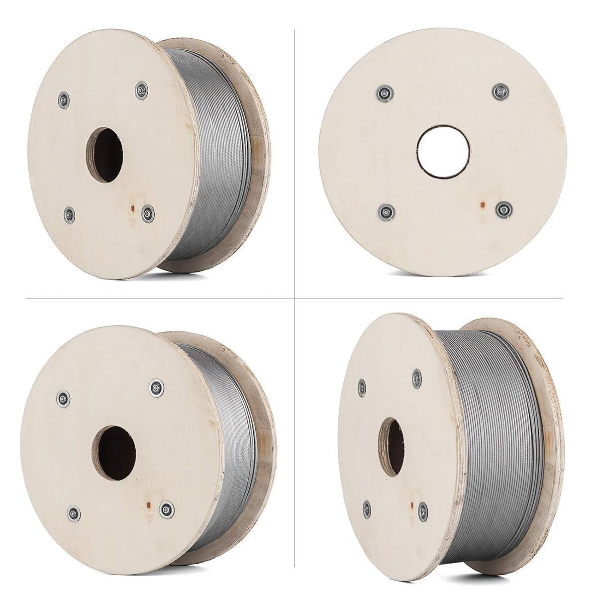 T316 Stainless Steel Wire Rope 1/8 1x19 Cable Y776544