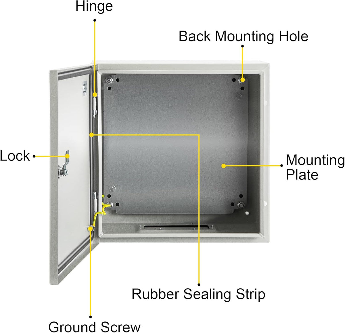 12 x 12 x 8'' NEMA 4X Steel Electrical Enclosure M630193