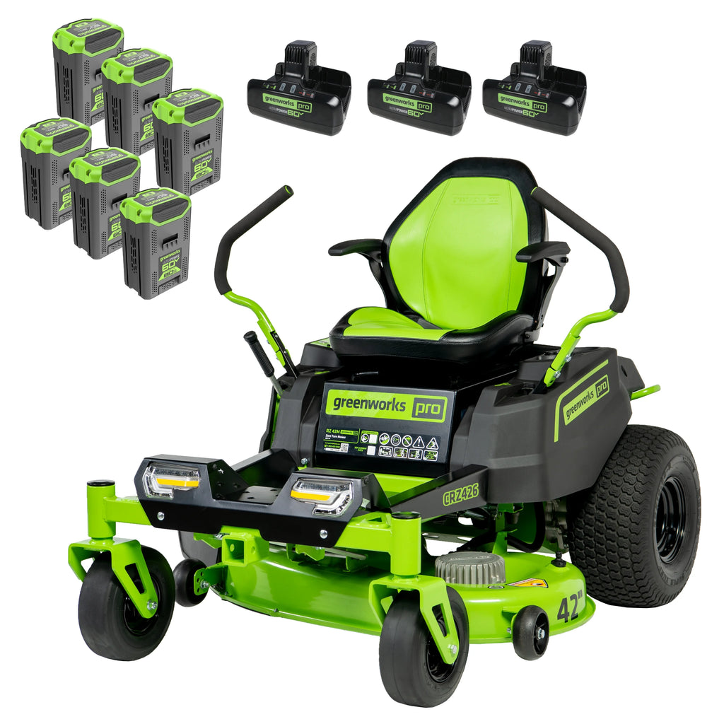 60V 42" Cordless Battery Zero Turn Riding Lawn Mower with 8Ah Batteries G213937