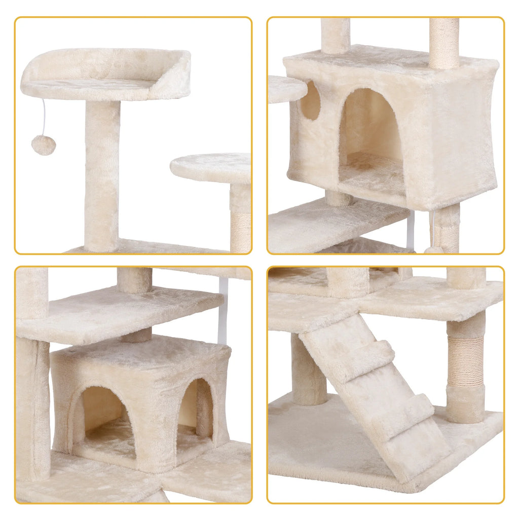 53" Cat Tree Tower with Scratching Board Z517