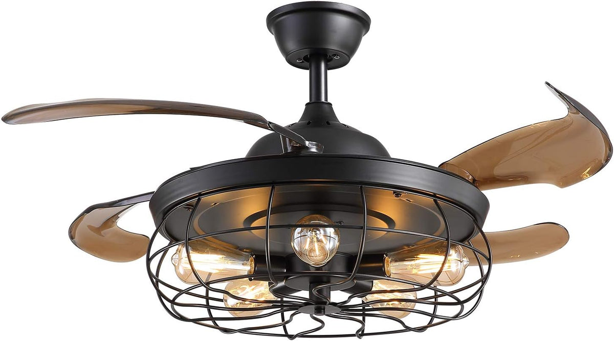 Black Reverse Ceiling Fan with Remote B947933