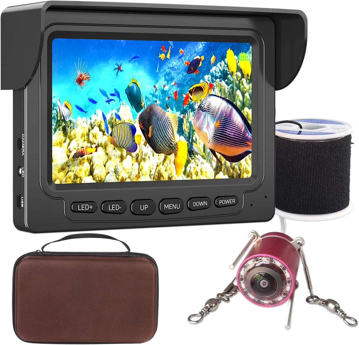 Portable Underwater Fishing Camera with 4.3 inch HD Monitor and 30m Cable A398
