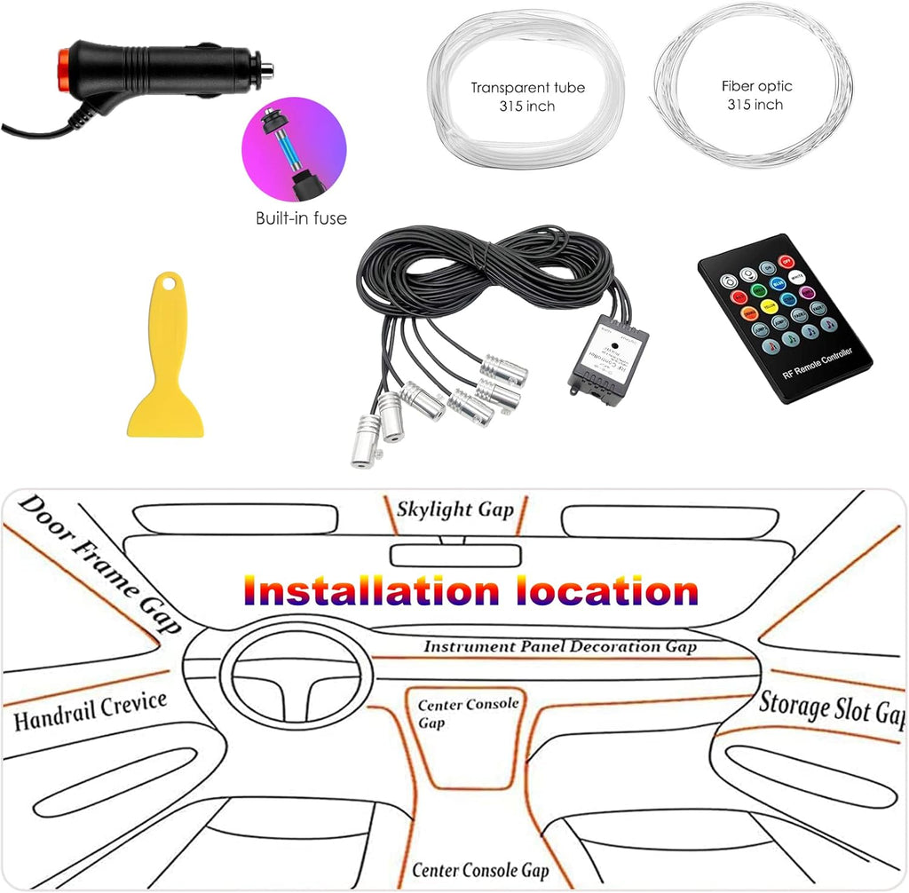 Car LED Strip Lights with Wireless APP and Remote Control P413084