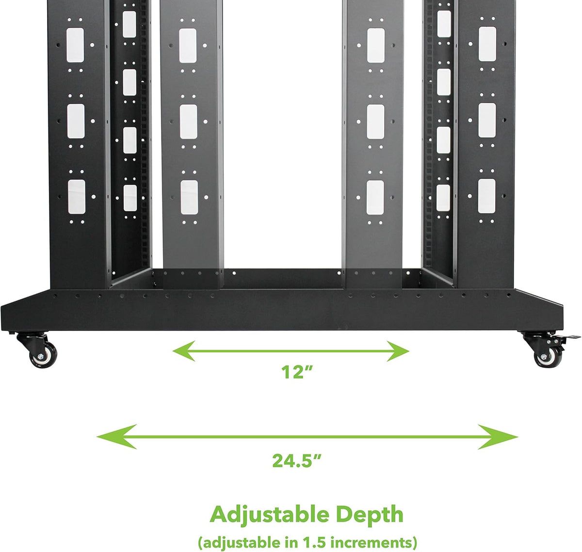 42U 4-Post Open Frame Server Network Rack Black Y559
