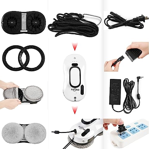 Window Cleaning Robot Vacuum with Ultrasonic Water Spray and Remote Control Q92981