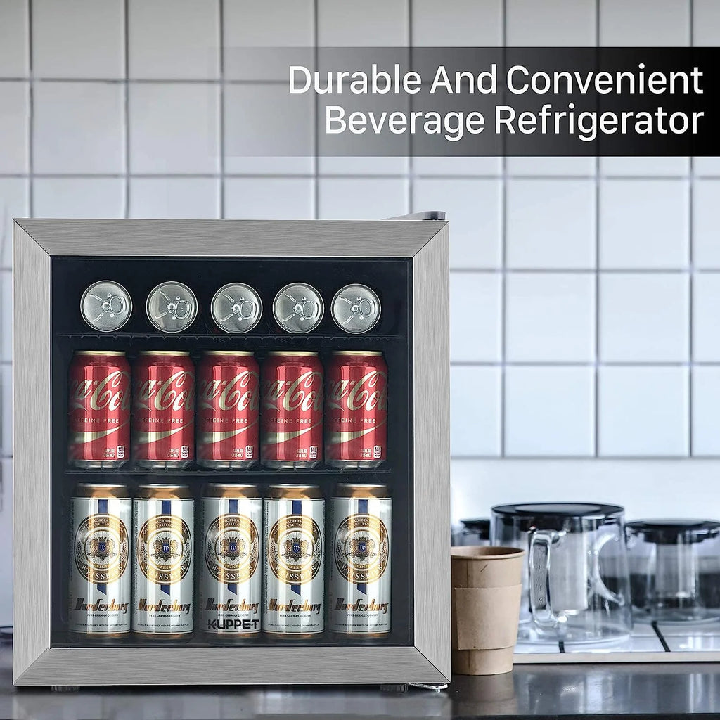 70 Can Beverage Refrigerator 1.6 Cu.ft Glass Door Q933