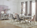 Rectangle Dining Table White and Chrome M794