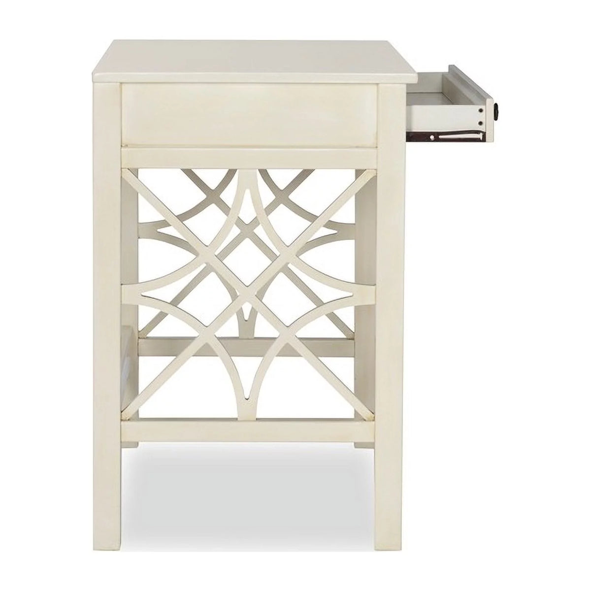 Antique White 1-Drawer Wood Desk W401