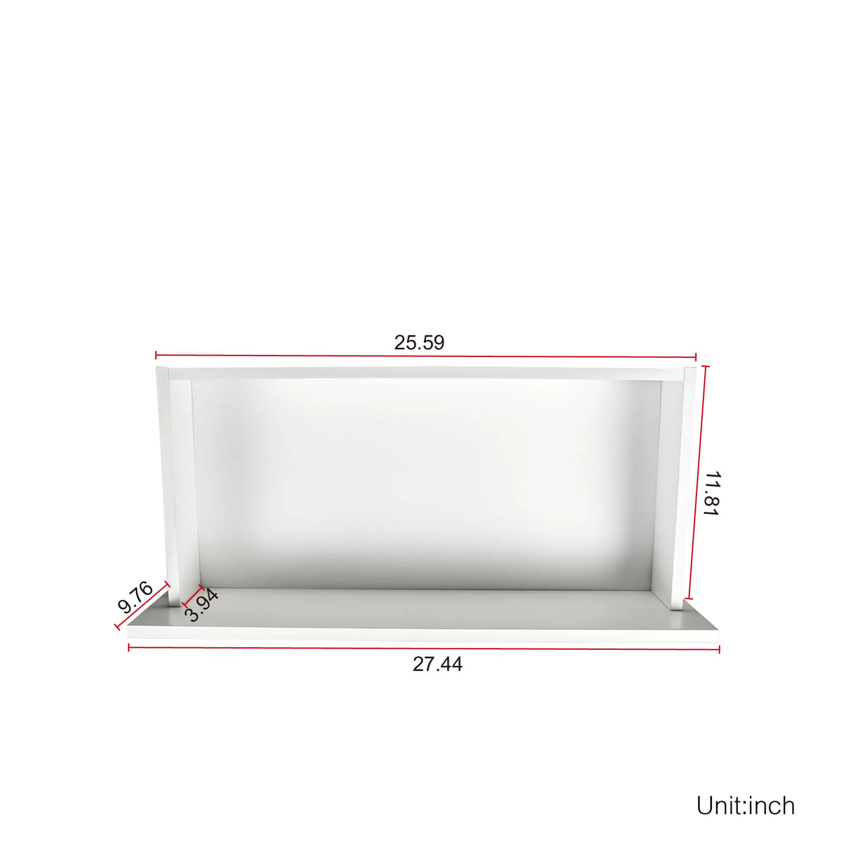 White TV Stand with LED Lights for 80 Inch O227179